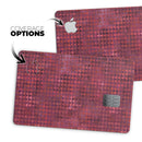 Red Textured Triangle Pattern - Premium Protective Decal Skin-Kit for the Apple Credit Card