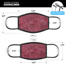 Red Textured Triangle Pattern - Made in USA Mouth Cover Unisex Anti-Dust Cotton Blend Reusable & Washable Face Mask with Adjustable Sizing for Adult or Child