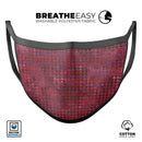 Red Textured Triangle Pattern - Made in USA Mouth Cover Unisex Anti-Dust Cotton Blend Reusable & Washable Face Mask with Adjustable Sizing for Adult or Child