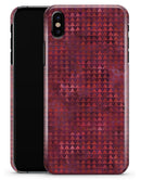 Red Textured Triangle Pattern - iPhone X Clipit Case