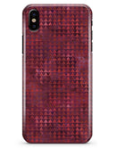 Red Textured Triangle Pattern - iPhone X Clipit Case