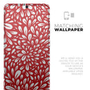Red Vector Floral Sprout - Premium Vinyl Skin Decal for Samsung Galaxy S25 Ultra, S24, S23, S22 & All Galaxy S Models