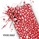 Red Vector Floral Sprout - Premium Vinyl Skin Decal for Samsung Galaxy S25 Ultra, S24, S23, S22 & All Galaxy S Models