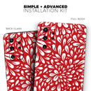 Red Vector Floral Sprout - Premium Vinyl Skin Decal for Samsung Galaxy S25 Ultra, S24, S23, S22 & All Galaxy S Models