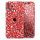 Red Vector Floral Sprout - Protective Skin Wrap & Decal – Compatible with iPhone SE to iPhone 17 Pro Max (All Models)