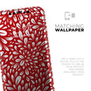 Red Vector Floral Sprout - Protective Skin Wrap & Decal – Compatible with iPhone SE to iPhone 17 Pro Max (All Models)