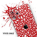 Red Vector Floral Sprout - Protective Skin Wrap & Decal – Compatible with iPhone SE to iPhone 17 Pro Max (All Models)