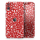 Red Vector Floral Sprout - Protective Skin Wrap & Decal – Compatible with iPhone SE to iPhone 17 Pro Max (All Models)