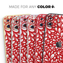 Red Vector Floral Sprout - Protective Skin Wrap & Decal – Compatible with iPhone SE to iPhone 17 Pro Max (All Models)