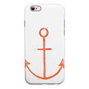 Red Watercolor Anchor iPhone 6/6s or 6/6s Plus 2-Piece Hybrid INK-Fuzed Case
