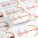 Red Watercolor Anchor - Premium Protective Decal Skin-Kit for the Apple Credit Card