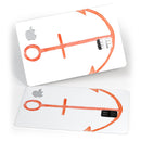 Red Watercolor Anchor - Premium Protective Decal Skin-Kit for the Apple Credit Card