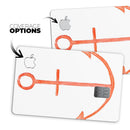 Red Watercolor Anchor - Premium Protective Decal Skin-Kit for the Apple Credit Card