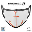 Red Watercolor Anchor - Made in USA Mouth Cover Unisex Anti-Dust Cotton Blend Reusable & Washable Face Mask with Adjustable Sizing for Adult or Child