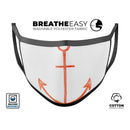 Red Watercolor Anchor - Made in USA Mouth Cover Unisex Anti-Dust Cotton Blend Reusable & Washable Face Mask with Adjustable Sizing for Adult or Child