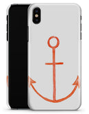 Red Watercolor Anchor - iPhone X Clipit Case