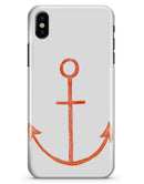 Red Watercolor Anchor - iPhone X Clipit Case