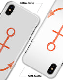 Red Watercolor Anchor - iPhone X Clipit Case