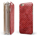 Red Watercolor Diamond Pattern iPhone 6/6s or 6/6s Plus 2-Piece Hybrid INK-Fuzed Case