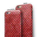 Red Watercolor Diamond Pattern iPhone 6/6s or 6/6s Plus 2-Piece Hybrid INK-Fuzed Case