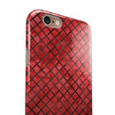 Red Watercolor Diamond Pattern iPhone 6/6s or 6/6s Plus 2-Piece Hybrid INK-Fuzed Case