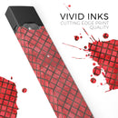 Red Watercolor Diamond Pattern - Premium Decal Protective Skin-Wrap Sticker compatible with the Juul Labs vaping device
