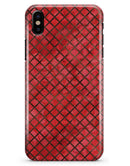 Red Watercolor Diamond Pattern - iPhone X Clipit Case
