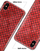 Red Watercolor Diamond Pattern - iPhone X Clipit Case
