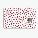 Red Watercolor Dots over White - Premium Protective Decal Skin-Kit for the Apple Credit Card