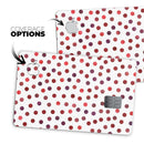 Red Watercolor Dots over White - Premium Protective Decal Skin-Kit for the Apple Credit Card