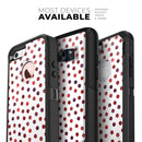 Red Watercolor Dots over White - Skin Kit for the iPhone OtterBox Cases
