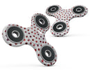Red Watercolor Dots over White Full-Body Fidget Spinner Skin-Kit