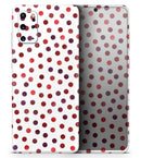 Red Watercolor Dots over White - Premium Vinyl Skin Decal for Samsung Galaxy S25 Ultra, S24, S23, S22 & All Galaxy S Models
