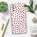 Red Watercolor Dots over White - Premium Vinyl Skin Decal for Samsung Galaxy S25 Ultra, S24, S23, S22 & All Galaxy S Models