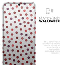 Red Watercolor Dots over White - Premium Vinyl Skin Decal for Samsung Galaxy S25 Ultra, S24, S23, S22 & All Galaxy S Models