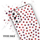 Red Watercolor Dots over White - Premium Vinyl Skin Decal for Samsung Galaxy S25 Ultra, S24, S23, S22 & All Galaxy S Models