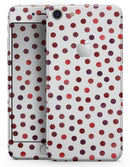Red Watercolor Dots over White - Skin-kit for the iPhone 8 or 8 Plus