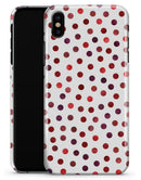 Red Watercolor Dots over White - iPhone X Clipit Case