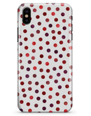 Red Watercolor Dots over White - iPhone X Clipit Case