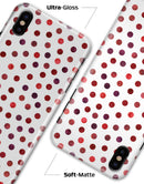 Red Watercolor Dots over White - iPhone X Clipit Case