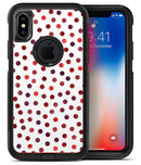 Red Watercolor Dots over White - iPhone X OtterBox Case & Skin Kits