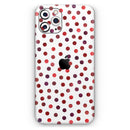 Red Watercolor Dots over White - Vinyl Skin Wrap for iPhone 17 Pro Max, 17 Pro, 17 Air, 17, 16 & All Models — Soft Matte or Ultra Gloss