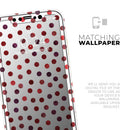 Red Watercolor Dots over White - Vinyl Skin Wrap for iPhone 17 Pro Max, 17 Pro, 17 Air, 17, 16 & All Models — Soft Matte or Ultra Gloss