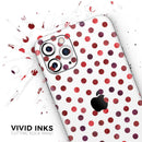 Red Watercolor Dots over White - Vinyl Skin Wrap for iPhone 17 Pro Max, 17 Pro, 17 Air, 17, 16 & All Models — Soft Matte or Ultra Gloss