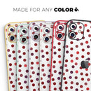 Red Watercolor Dots over White - Vinyl Skin Wrap for iPhone 17 Pro Max, 17 Pro, 17 Air, 17, 16 & All Models — Soft Matte or Ultra Gloss