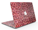 Red Watercolor Giraffe Pattern - MacBook Air Skin Kit