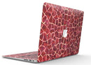 Red Watercolor Giraffe Pattern - MacBook Air Skin Kit