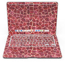 Red Watercolor Giraffe Pattern - MacBook Air Skin Kit