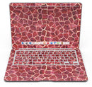 Red Watercolor Giraffe Pattern - MacBook Air Skin Kit