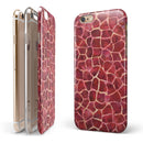 Red Watercolor Giraffe Pattern iPhone 6/6s or 6/6s Plus 2-Piece Hybrid INK-Fuzed Case